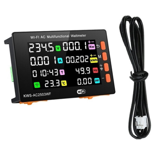 KWS-AC2503WF AC 85-290V Wattmeter Power Meter Voltmeter Ammeter Module Support WI-FI Function, 0-500A