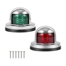 2Pcs 12V Red & Green Marine Boat LED Navigation Lights Boat Lamp for Yacht, Sailboat, Speedboat & Fishing Boats