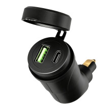 Motorrad-USB-Ladeadapter - QC3.0/PD Typ-C DIN Hella-Stecker für G310R/GS, R1200GS/R1250GS, K1200LT, F800GT
