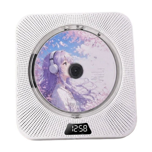 Wall-Mounted CD Player for English Learning Repeat Function Study Music Player with  5.3 Audio Player B EU Plug
