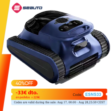 Seauto BLUE Pro, robot limpiafondos inalámbrico, para piscinas hasta 200 m2, con batería de 7800mAh