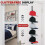 Dual-Direction Hanging Cap Rack Organizer - Wall Mounted Hat Holder Display Stand for Baseball Caps, Beanies 1