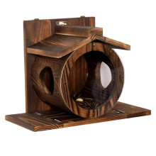 Bezauberndes Eichhörnchen-Futterhaus Aus Holz - Vogelfutterhaus und Leckerli-Spender für Haustiere, Gartendekoration, Eichhörnchenhaus