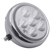 6 Beads LED Round Headlight 48V 60V 72V Circular Lamp for Citycoco Electric Scooter Accessories