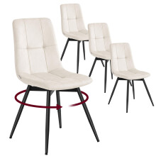 VASAGLE Velvet Swivel Dining Chairs, Upholstered Kitchen Chairs, Set of 4
