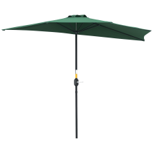 Outsunny sombrilla de jardín semicircular, acero, 269x138x236 cm, color verde