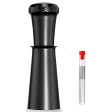 Espresso Distribution Tool with 10 Needles, Built-in Brush & Aluminum Handle for Perfect Brews