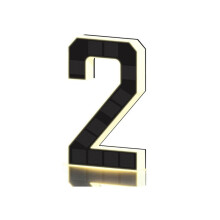 17CM Solar Powered Outdoor House Number Light Solar Lighted House Numbers for Outside for Yard Street Door Plate 2