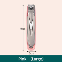Nagelknipser mit Anti-Spritz-Funktion, Edelstahl, abnehmbares Design, Rose, Large