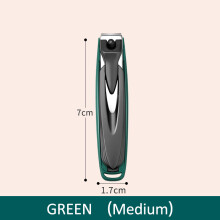 Nagelknipser aus Edelstahl mit Anti-Spritz-Funktion, abnehmbares Design, grün