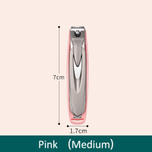 Nagelknipser mit Anti-Spritz-Funktion, Edelstahl, abnehmbares Design, Rose, Medium-1