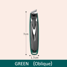 Nagelknipser, Edelstahl, mit Anti-Spritz-Funktion, abnehmbares Design, grün