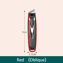 Nagelknipser mit Anti-Spritz-Funktion, Edelstahl, abnehmbares Design, rot