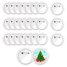 25Pcs 2.3 Inch Clear Acrylic Blank Button Pins,DIY Badges Making Supplies for Custom Photo Buttons,Homemade Badges