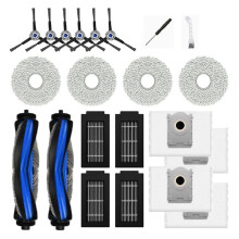 Vervangingsonderdelen voor T50 Pro Omni Onderdelen voor voor Deebot T50 Pro Omni/T50 Omni/Gen2 Stofzuiger Hoofdborstels, Dweilpads