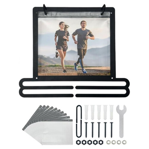 1set Wall-Mounted Race Bib and Medal Display Rack,Functional Storage Meets Stylish Decor. 2