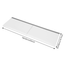 Cubierta protectora de lluvia transparente, toldo para ventana y puerta, material PET, 160 x 50 cm