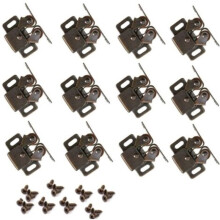 Cabinet roller latch, 12 pieces, brass finish, double roller, for door drawer cupboard catch Latches Doors Polished Product dimensions