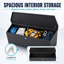 Opbergbox van koolstofstaal, 914x305x305mm, met slot en 2 sleutels voor caravan en trailer