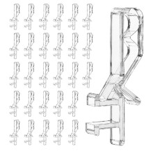50 Stück Verdeckte Blendenclips 1-7/8", Transparente Ersatzclips für Jalousienblenden Aus Holz und Holzimitat