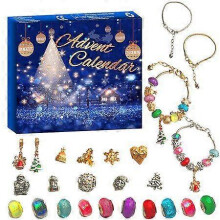 DIY Christmas Advent Countdown Jewelry Kit - 24 Days of Bracelet Charms & Beads compatible with Creative Fun!