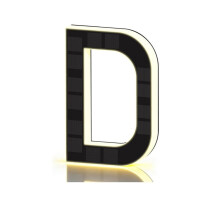 17CM Solar Powered Outdoor House Number Light Solar Lighted House Numbers for Outside for Yard Street Door Plate D