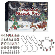 24 Days Christmas Countdown Calendars Diy Bracelet Kit Advent Countdown Calendar Kids Child Xmas Gift