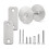 2-Piece Door Hole Cover Plate Kit for Enhanced Home Security & Privacy. Silver 1