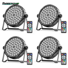 Par-Licht Set, 4 Stück, 60 RGB LEDs, DMX512 und Fernbedienung, für Disco und Bühnen