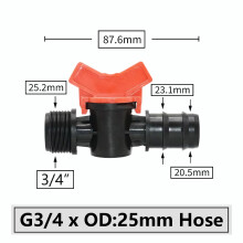 Schlauchanschluss mit Widerhaken, Mini-Ventil-Gewinde für Tropfbewässerungssysteme, 1/2 und 3/4 Zoll Gartenhahn-Anschluss