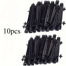 10er-Set Bewässerungstropfer, verstellbar, 360 Grad, für PE-Rohre und Blumenbeete, schwarz