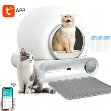 Slimcat slim, slim automatische kattenbak met 65L capaciteit, app-bediening en infraroodsensor