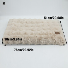 Hondenbed, kaki, maat M, ultra-zacht met dikke schuimbasis en afneembare hoes