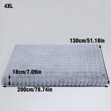 Hondenbed, ultra-zacht met afneembare hoes en dikke schuimbasis, Dusty Blue, 4XL
