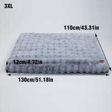 Huisdierbed, 3XL, stoffen met dikke schuimbasis, ultra-zacht met afneembare hoes, poederblauw