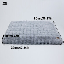Hondenbed, 2XL, stoffen met dikke schuimbasis, kalmerend voor hond, stoffen kleur poederblauw