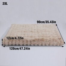 Hondenbed, Kaki, 2XL, ultra-zacht met dikke schuimbasis en afneembare hoes