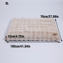 Hondenbed, Kaki, XL, ultra-zacht met dikke schuimbasis en afneembare hoes