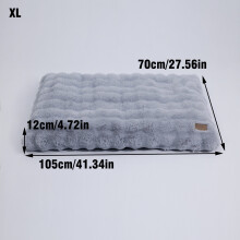 Hondenbed, ultra-zacht pluche, dikke schuimbasis, Dusty Blue, XL