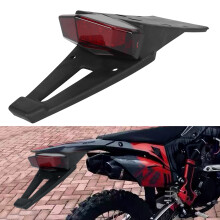 Universelles LED-Rücklicht mit Kennzeichenhalterung, 12V, Rot, für Enduro Offroad-Motorräder