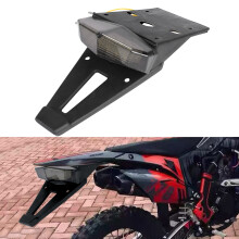 Universelles 12V LED-Rücklicht, Bremslicht mit Kennzeichenhalterung, für Enduro und Offroad-Motorräder, grau