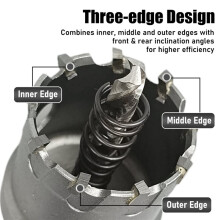 TCT Hole Saw, Tungsten Carbide Tipped Hole Cutter for Cutting & Drilling Metal, Stainless Steel, Alloy Steel 25mm