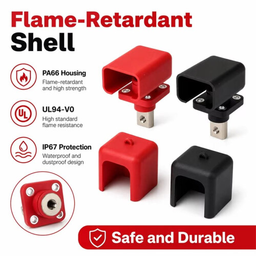 2PCS 400A All-Copper Lithium Battery  Storage Terminal Battery Connector Battery Storage Terminal Post 1