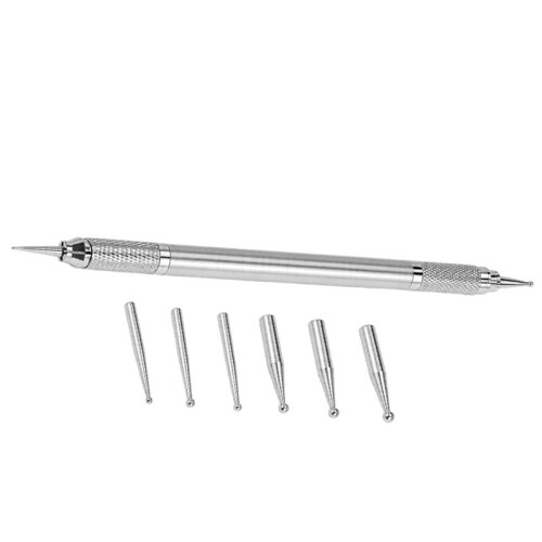 Double-Ended Leather  Pen (Includes 8 Interchangeable Tips, 0.6-3mm) - Leather Embossing and Marking Tool 1