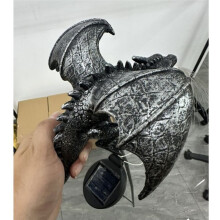 Solar LED Dragon Garden Stake Light Outdoor Waterproof Dinosaur Statue Fire Breath Lamp Lawn Yard Pathway Decor Gift