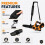Universal Leaf Blower Strap, Adjustable Padded Harness, Black Fits Blowers, Trimmers, Universal Compatible 7