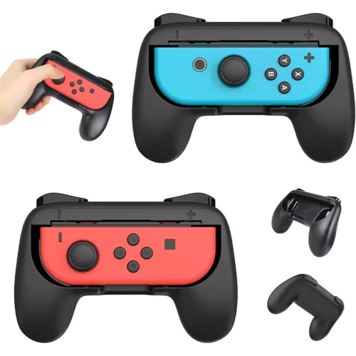 Game controller grips, 2 pieces, ABS, for handheld console, comfortable ergonomic control holder Compatible Switch Joy Handle Different 1