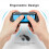 Game controller grips, 2 pieces, ABS, for handheld console, comfortable ergonomic control holder Compatible Switch Joy Handle Different 6