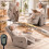 Homcom HOMCOM Power Lift Chair for Elderly, Chenille, Pocket Spring, Light Brown 4