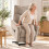 Homcom HOMCOM Power Lift Chair for Elderly, Chenille, Pocket Spring, Light Brown 2